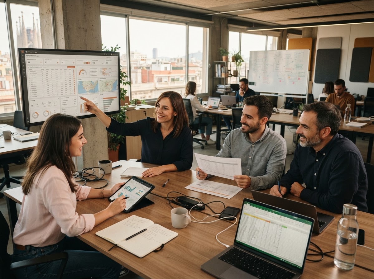 Nítido Repartuaje — equipo revisando modelos de análisis predictivo aplicados a carteras de inversión